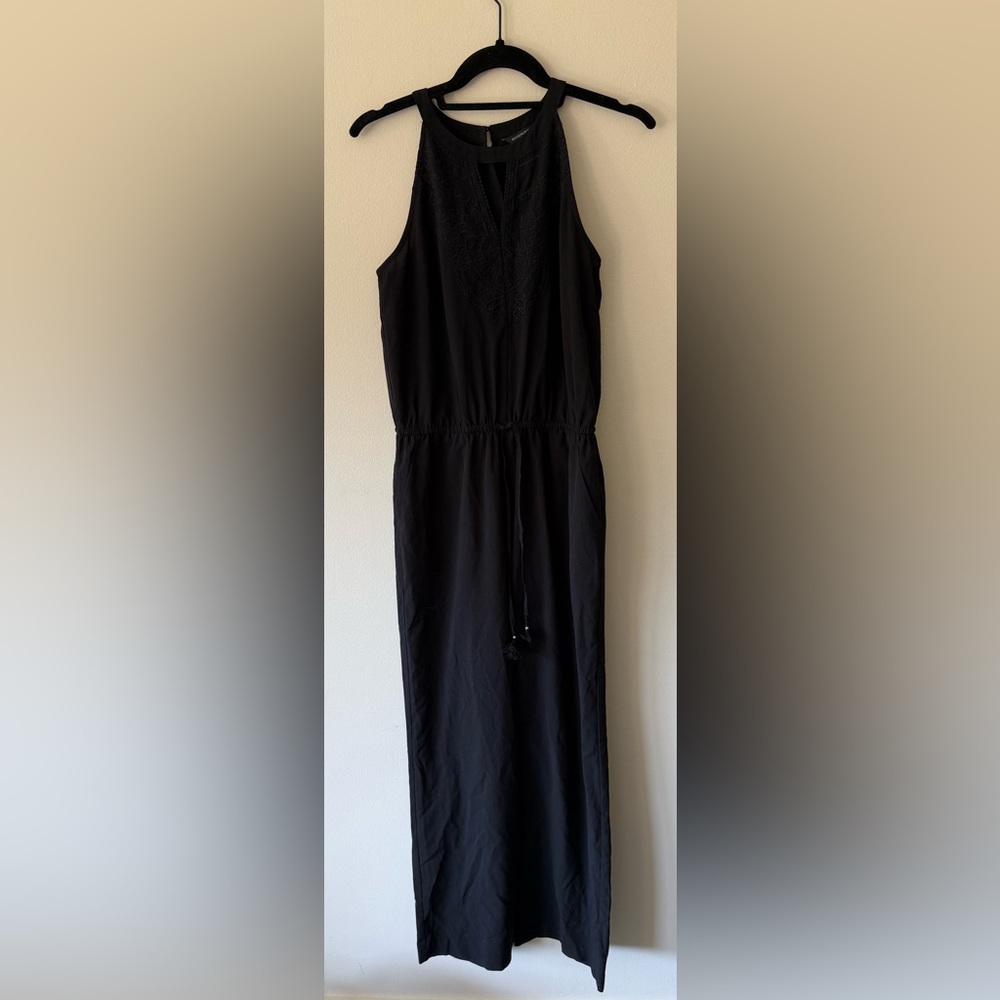 Banana Republic Black Sleeveless Drawstring Waist Jumpsuit